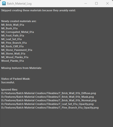 Batch Exporter Window
